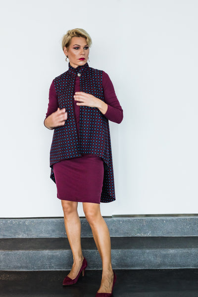 Hi-low women's African jacket.