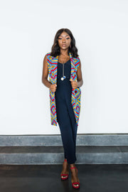 African sleeveless jacket for women.